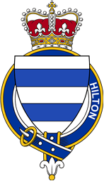 British Garter Coat of Arms for Hilton (England)