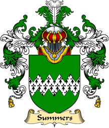 English Family Coat of Arms (v.25) Somers or Summers