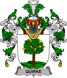 Irish Family Coat of Arms (v.25b) Quirke or O