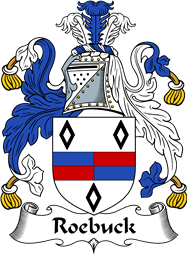 English Coat of Arms for the family Roebuck