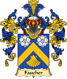 French Family Coat of Arms (v.25) Faucher