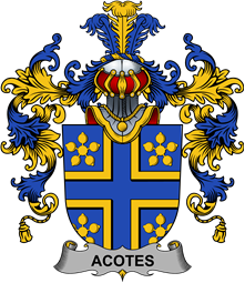 Irish Family Coat of Arms (v.25b) Acotes