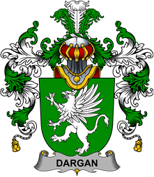 Irish Family Coat of Arms (v.25b) Dargan or McDeargan