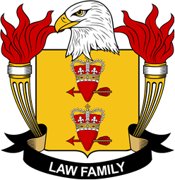 Coat of arms used by the Law family in the United States of America