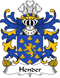 Welsh Coat of Arms for Hender (Desc. from Dafydd ap Dafydd ap Madog)