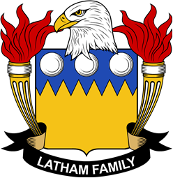 Coat of arms used by the Latham family in the United States of America