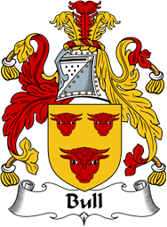 English Coat of Arms for the family Bull