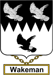 English Coat of Arms Shield Badge for Wakeman