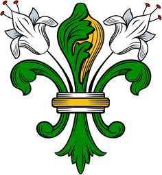 Fleur de Lis Fleuree with Lillies (2)