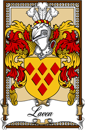 Scottish Coat of Arms Bookplate for Laven