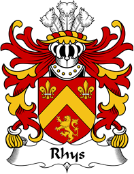 Welsh Coat of Arms for Rhys (AP MAREDUDD AB OWAIN)
