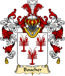 French Family Coat of Arms (v.25) Boucher