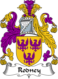 English Coat of Arms for the family Rodney