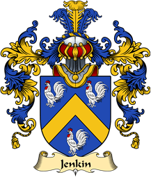 Welsh Family Coat of Arms (v.25) Jenkin (AP DAFYDD or JENKIN FYCHAN)