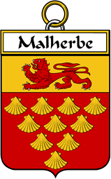 French Coat of Arms Badge for Malherbe