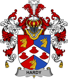 Irish Family Coat of Arms (v.25b) Hardy