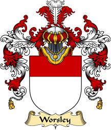 English Family Coat of Arms (v.25) Worseley or Worsley