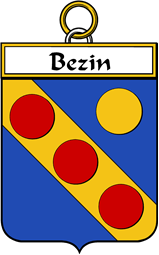 French Coat of Arms Badge for Bezin