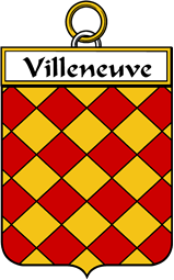 French Coat of Arms Badge for Villeneuve