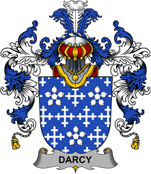 Irish Family Coat of Arms (v.25b) Darcy or Dorsey