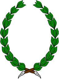 Laurel Wreath 4 Stalks in Saltire 