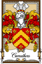 Scottish Coat of Arms Bookplate for Carruthers