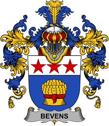 Irish Family Coat of Arms (v.25b) Bevens