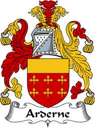 English Coat of Arms for the family Arderne
