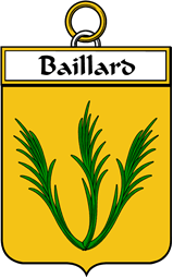 French Coat of Arms Badge for Baillard