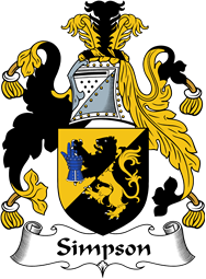 English Coat of Arms for the family Simpson