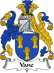 English Coat of Arms for the family Vane or Fane