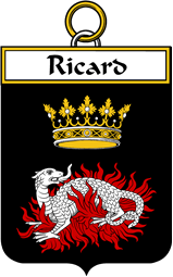 French Coat of Arms Badge for Ricard