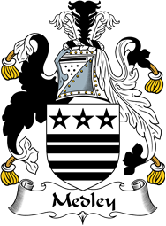 English Coat of Arms for the family Medley