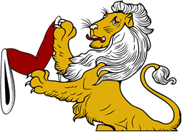 Demi Lion Rampant Holding a Manche