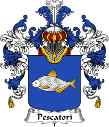 Italian Family Coat of Arms (v.25b) Pescatori