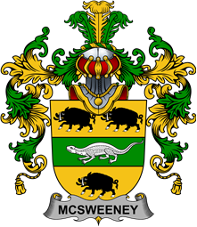 Irish Family Coat of Arms (v.25b) McSweeney