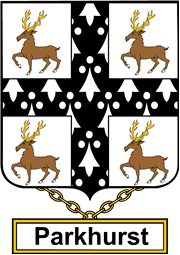 English Coat of Arms Shield Badge for Parkhurst