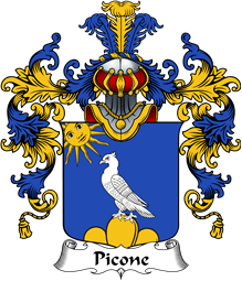 Italian Family Coat of Arms (v.25b) Picone