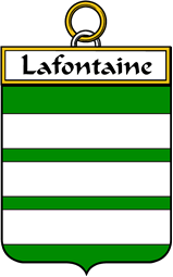 French Coat of Arms Badge for Lafontaine