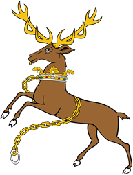 Stag Springing Ducally Gorged Chained
