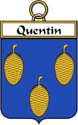 French Coat of Arms Badge for Quentin