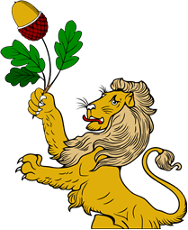 Demi Lion Rampant, Holding an Oak Slip 2