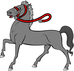 Horse Passant Bridled