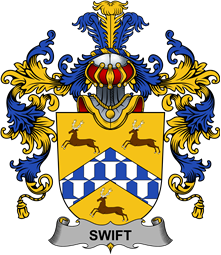 Irish Family Coat of Arms (v.25b) Swift