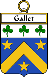French Coat of Arms Badge for Gallet