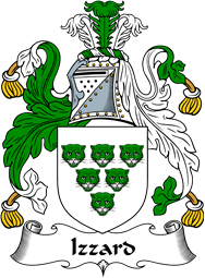English Coat of Arms for the family Izzard