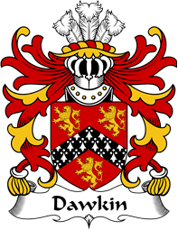 Welsh Coat of Arms for Dawkin (of Abergavenny, Monmouthshire)