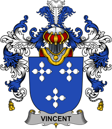 Irish Family Coat of Arms (v.25b) Vincent