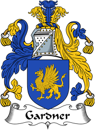 English Coat of Arms for the family Gardner