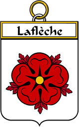 French Coat of Arms Badge for Laflèche (Flèche de la)